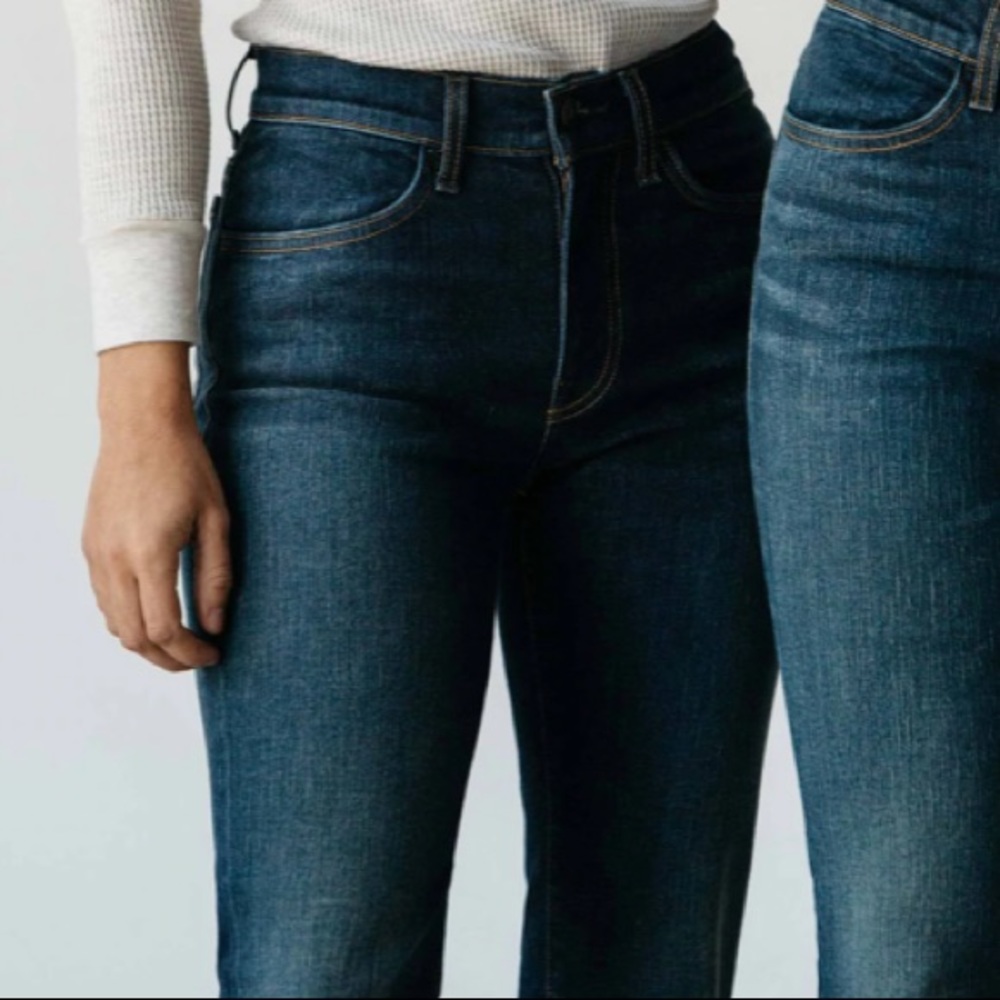 Imogene + Willie | ‘Imogene’ Mid Rise Straight Leg Jeans Dark Wash